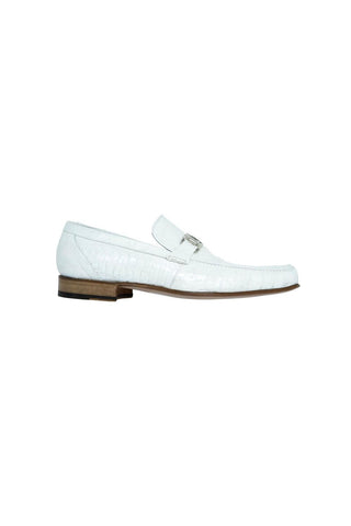 Mauri Royalty White Exotic Ostrich Loafers 3042 (MA5106)-AmbrogioShoes