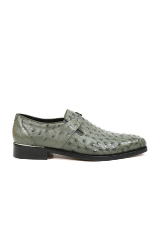 Mauri Serpentine Green Ostrich Oxfords 4883 (MAO1027)-AmbrogioShoes