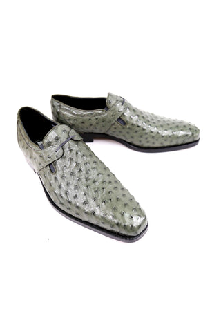 Mauri Serpentine Green Ostrich Oxfords 4883 (MAO1027)-AmbrogioShoes