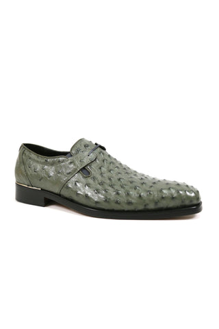 Mauri Serpentine Green Ostrich Oxfords 4883 (MAO1027)-AmbrogioShoes