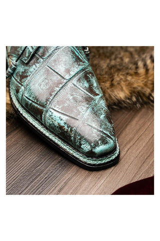 Mauri Shadow 3281/4 Exotic Alligator Derby (MA5637)-AmbrogioShoes
