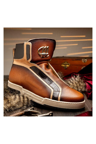 Mauri Sleek 8497 Exotic Crocodile / Time / Nappa Leather Sneakers (MA5650)-AmbrogioShoes