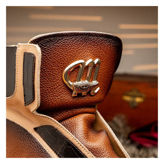 Mauri Sleek 8497 Men's Shoes Exotic Crocodile / Time / Nappa Leather Sneakers (MA5650) (Special Order)-AmbrogioShoes