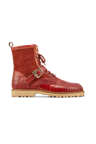 Mauri Soldier 4997 Ostrich Leg / Suede Hiking Boots (MA5479)-AmbrogioShoes