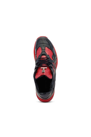 Mauri Sonic 8464/1 Exotic Crocodile Skin & Patent Casual Bubble Sneakers (MA5540)-AmbrogioShoes