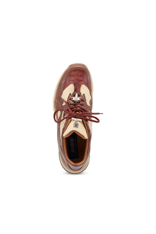Mauri Sonic 8464/1 Exotic Crocodile Skin & Patent Casual Bubble Sneakers (MA5540)-AmbrogioShoes