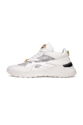 Mauri Sonic 8464/2 Acre & White Exotic Crocodile / Nappa Leather / Fabric Casual Bubble Sneakers (MA5618)-AmbrogioShoes
