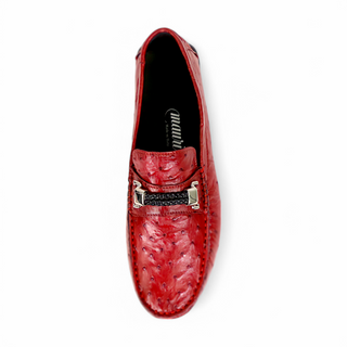Mauri Sprinter 3517/5 Exotic Ostrich Horsebit Slip-On Driver (MA5662)-AmbrogioShoes