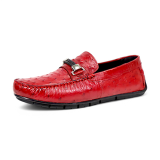 Mauri Sprinter 3517/5 Men's Shoes Exotic Ostrich Horsebit Slip-On Driver (MA5662)-AmbrogioShoes