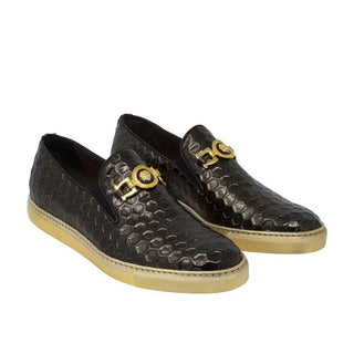 Mauri Symphony Men's Designer Shoes Brown Homer Fabric Casual Sneakers 8584 (MA5122) (Special Order)-AmbrogioShoes