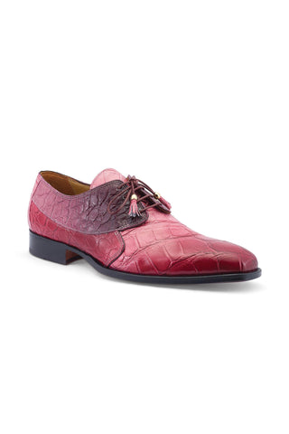 Mauri The Rev 3265 Pink, Ruby Red & Raspberry Exotic Alligator Derby (MA5530)-AmbrogioShoes