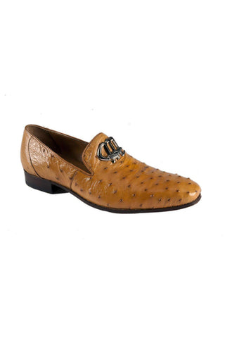 Mauri Tobacco Exotic Ostrich Loafers 4821 (MAO1022)-AmbrogioShoes