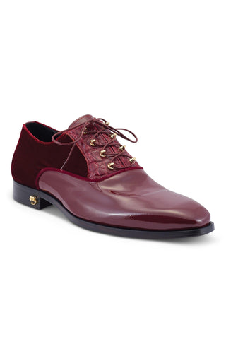 Mauri Tycoon 4993 Alligator/ Velvet / Patent Formal / Oxfords (MA5476)-AmbrogioShoes