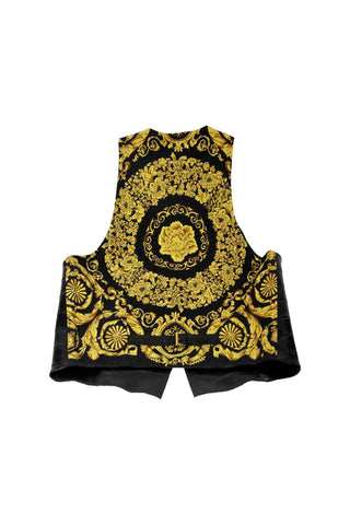 Mauri V72 Men's Accessories Black Exotic Alligator Vest (MAJ1001) (Made to Order)-AmbrogioShoes