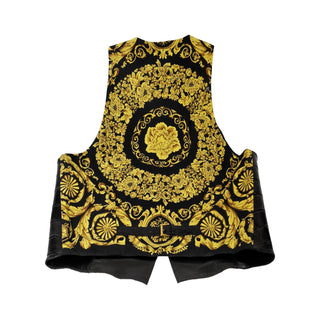 Mauri V72 Men's Accessories Black Exotic Alligator Vest (MAJ1001) (Special Order)-AmbrogioShoes