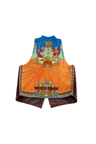 Mauri V72 Men's Accessories Gold Alligator Vest (MAJ1000) (Speical Order)