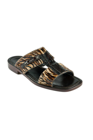 Mauri Whips Brown & Beige Snake-Skin / Pony Sandals 1450-3 (MAO1000)