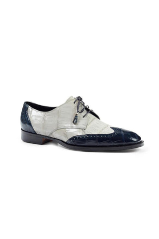 Mauri White & Navy Body Alligator Oxfords 4793 (MA4512)
