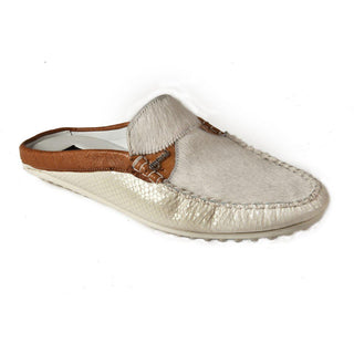Mauri White & Tan Multi Materials Sandals 3484 (MAO1039)-AmbrogioShoes