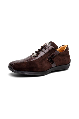 Mauri Wisdom 9145-1 Crocodile Skin & Suede Sneakers (MA5551)