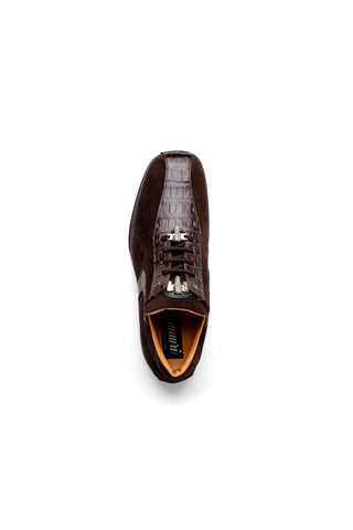 Mauri Wisdom 9145-1 Exotic Crocodile Skin & Suede Sneakers (MA5551)-AmbrogioShoes