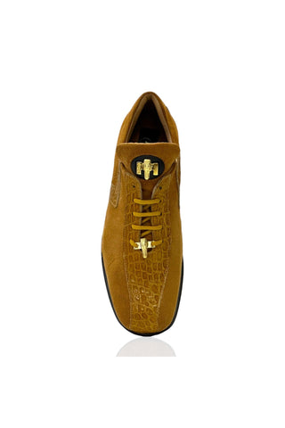 Mauri Wisdom 9145-1 Exotic Crocodile Skin & Suede Sneakers (MA5551)-AmbrogioShoes