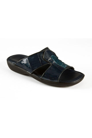 Mauri Wonder Blue / Carribean Blue Crocodile / Hornback Casual Sandals 5054 (MAO1056)-AmbrogioShoes