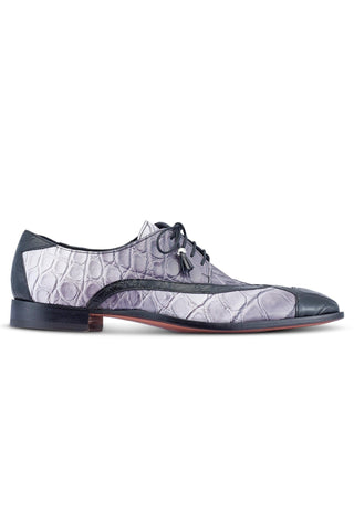 Mauri X-Factor 4992 Gray Combo Exotic Alligator Derby (MA5464)-AmbrogioShoes