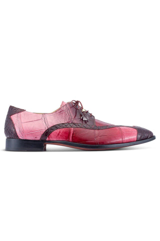Mauri X-Factor 4992 Ruby Red Combo Exotic Alligator Derby (MA5465)