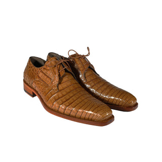Mezlan 13584-F Anderson Men's Shoes Camel Exotic Crocodile Derby Oxfords (MZS3450)-AmbrogioShoes