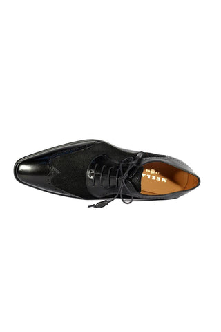 Mezlan 20528 Suede / Calf-Skin Leather Wingtip Oxfords (MZ3556)-AmbrogioShoes