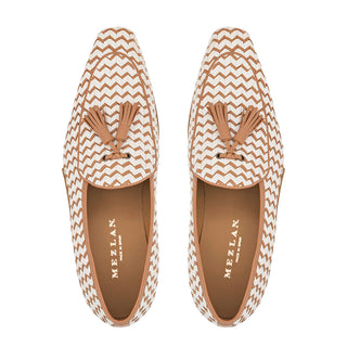 Mezlan 21537 Sants Men's Shoes Woven Leather Slip-on Tassels Loafer (MZ3834)-AmbrogioShoes