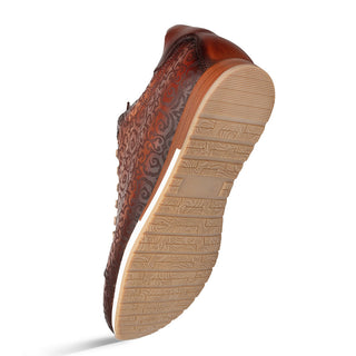 Mezlan 21577 Portico Men's Shoes Laser-Print Calf-Skin Leather Sneaker (MZ3898)-AmbrogioShoes