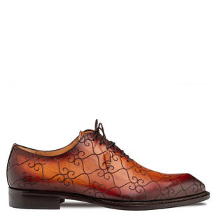 Mezlan 21691 Tribeca Men’s Shoes Laser Print Patina Calf-Skin Leather Whole-Cut Oxford (MZ3918)-AmbrogioShoes