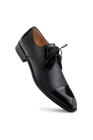 Mezlan 21744 Capello Men’s Shoes Hi-Shine / Textured Calf-Skin Leather Derby (MZ3917)-AmbrogioShoes