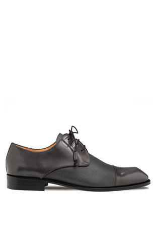Mezlan 21744 Capello Men’s Shoes Hi-Shine / Textured Calf-Skin Leather Derby (MZ3917)-AmbrogioShoes