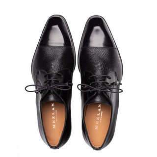 Mezlan 21744 Capello Men’s Shoes Hi-Shine / Textured Calf-Skin Leather Derby (MZ3917)-AmbrogioShoes