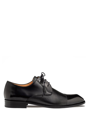 Mezlan 21744 Capello Men’s Shoes Hi-Shine / Textured Calf-Skin Leather Derby (MZ3917)-AmbrogioShoes