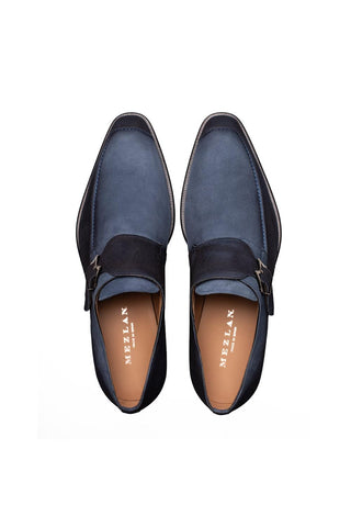 Mezlan 21745 Diesel Suede Single Monk-Strap-AmbrogioShoes