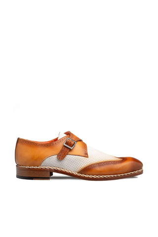 Mezlan 21876 Leather & Nubuck Single Monk-Strap-AmbrogioShoes