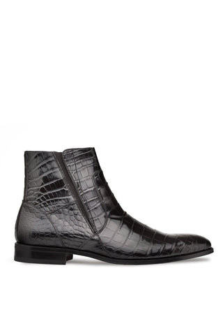 Mezlan 3663-J Belucci Black Alligator Zipper Boots (MZ3699)-AmbrogioShoes