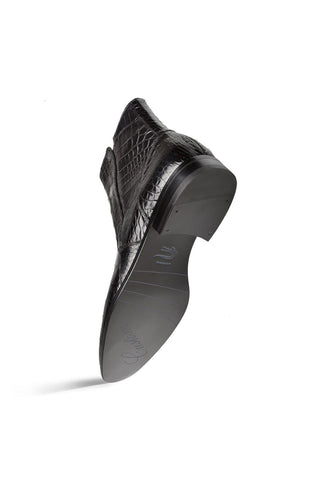 Mezlan 3663-J Belucci Black Exotic Alligator Zipper Boots (MZ3699)-AmbrogioShoes