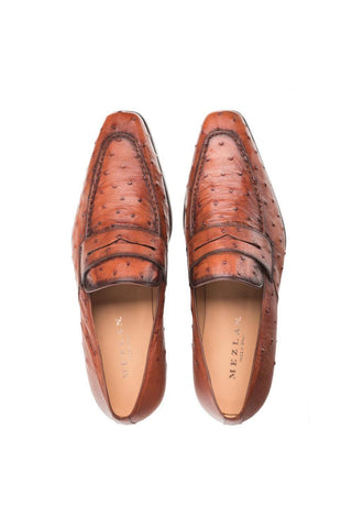 Mezlan 4561-S Lisbon Ostrich Skin Loafer-AmbrogioShoes