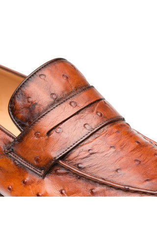 Mezlan 4561-S Lisbon Ostrich Skin Loafer-AmbrogioShoes