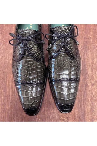 Mezlan 4818-J Alligator Skin Cap-Toe Derby (MZ3368)-AmbrogioShoes