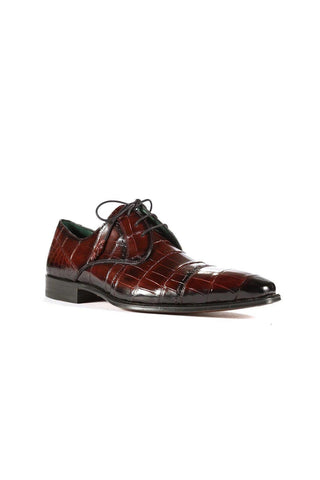 Mezlan 4818-J Alligator Skin Cap-Toe Derby (MZ3368)-AmbrogioShoes