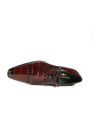 Mezlan 4818-J Alligator Skin Cap-Toe Derby (MZ3368)-AmbrogioShoes