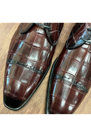 Mezlan 4818-J Exotic Alligator Skin Cap-Toe Derby (MZ3368)-AmbrogioShoes