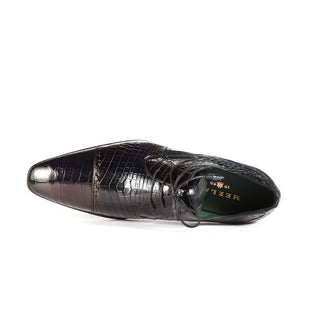 Mezlan 4818-J Men's Shoes Exotic Alligator Skin Cap-Toe Derby (MZ3368)-AmbrogioShoes
