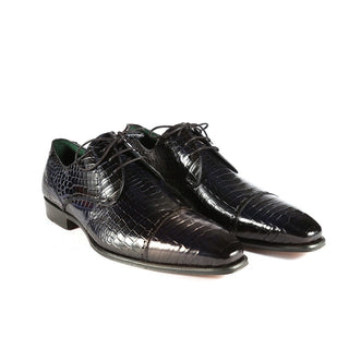 Mezlan 4818-J Men's Shoes Exotic Alligator Skin Cap-Toe Derby (MZ3368)-AmbrogioShoes
